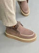 Жіночі зимові лофери ShoesBand Бежеві натуральні замшеві всередині напіввовна і цигейка 36 (23,5 см) (Ѕ99441з) - зображення 1