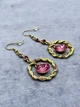 Серьги металлические розовые Золотой 9155 - изображение 3