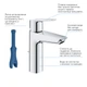 Cмеситель для умывальника однорычажный GROHE Start хром латунь с донным клапаном 23455002 - изображение 5