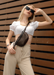Сумочка на пояс (бананка) Sambag Бонни 24*15*4 см шоколадный - изображение 2