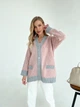 Вязанный кардиган Kulya Larionoff 42-46 розовый/серый (002471) - изображение 4