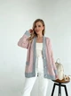 Вязанный кардиган Kulya Larionoff 42-46 розовый/серый (002471) - изображение 8