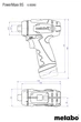 Аккумуляторная шуруповерт-дрель Metabo PowerMaxx BS Basic 108В 2х20А·час, 17·34Нм, 0-360·0-1400об/мин, вес 075кг (632529) - изображение 2