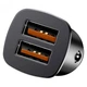 Автомобильное зарядное устройство Baseus CCALL-DS01 Square 2USB Quick Charge Car Charger Black - изображение 4