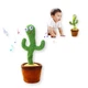 Танцующий кактус поющий 120 песен с подсветкой работает от батареек Dancing Cactus зеленый (7450_348) - изображение 1