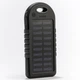 Power Bank Solar ES500 павербанк + ліхтарик із сонячною панеллю 5000 mAh Вологозахищений Чорний (код: ES500) - зображення 1