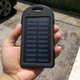 Power Bank Solar ES500 павербанк + ліхтарик із сонячною панеллю 5000 mAh Вологозахищений Чорний (код: ES500) - зображення 3