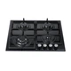 Газова поверхня GRANADO GGH 62-114 Black glass 19873 - изображение 1