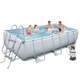 Каркасний басейн, 6478 л 404х201х100 см Bestway Сірий 000217674 - зображення 3