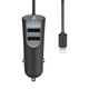 Автомобільний зарядний пристрій Baseus Energy Station 2USB + Кабель Lightning 1м 5.5 A Чорний - зображення 6