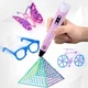 3D-ручка Полный набор с Эко Пластиком PLA, Трафаретами и LCD экраном Розовая (54012085) - изображение 4