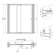 Душевая дверь в нишу Qtap Pisces WHI2014-15.CP5 140-150x185 см, стекло Pattern 5 мм - изображение 2