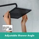 Лейка для верхнего душа HANSGROHE Crometta 240мм пластик черная 26726670 - изображение 4