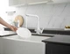 Змішувач для кухні з підключенням до фільтру Luxor Mercury White Granit 3D Prof білий + незалежний питний канал на змішувачі з фільтру - зображення 5