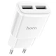 Мережеве зарядне (ЗЗП) Hoco C88A (2USB/2.4A) Білий - зображення 1