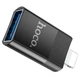 Переходник Hoco UA17 Lightning Male to USB Female USB2.0 Черный - изображение 2