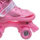Роликовые коньки раздвижные Zelart Bamwei 905 размер 31-34 Pink-White - изображение 6