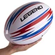 Мяч для регби №5 для взрослых LEGEND R-3288 белый-красный-синий - изображение 6