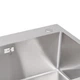 Мийка для кухні з двома чашами інтегрована Lidz Handmade H7843 (LDH7843BRU35387) Brushed Steel 3,0/1,0 мм - изображение 6