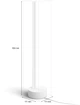 Світильник настільний розумний Philips Hue Signe, 2000K-6500K, RGB, Gradient, ZigBee, Bluetooth, димування 55 см Білий (915005986901) - зображення 2
