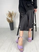 Босоніжки жіночі ShoesBand Лілові натуральні шкіряні на товстому підборі 38 (24,5-25 см) (S55021) - зображення 8