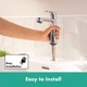 Cмеситель для умывальника однорычажный HANSGROHE Rebris S хром латунь с донным клапаном 72510000 - изображение 6