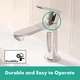 Cмеситель для умывальника однорычажный HANSGROHE Rebris S хром латунь с донным клапаном 72517000 - изображение 7