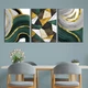 Модульна картина Холстович Gold Green Geometric Abstract 225х100 см. Картина з абстракцією для вітальні, спальні, кухні, офісу, інтер'єру - зображення 2