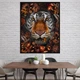 Картина Холстович Floral Tiger 30x40 см. Картина з левом на стіну в офіс, вітальню, спальню, інтер'єрна - зображення 4