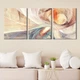Модульна картина Холстович Modern Abstract Psychedelic Lines 225х100 см. Картина з абстракцією у вітальню, спальню, кухню, офіс, iнтер'єрна - зображення 1