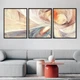 Модульна картина Холстович Modern Abstract Psychedelic Lines 225х100 см. Картина з абстракцією у вітальню, спальню, кухню, офіс, iнтер'єрна - зображення 3