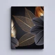 Модульная картина Холстович Black And Gold Leaves 90х40 см. Интерьерная картина для гостиной, спальни, кухни, офиса - изображение 6