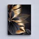 Модульная картина Холстович Black And Gold Leaves 90х40 см. Интерьерная картина для гостиной, спальни, кухни, офиса - изображение 7