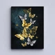 Модульная картина Холстович Modern Blue & Gold Butterfly 90х40 см. Картина с бабочками в гостиную, спальню, кухню, офис, интерьерная - изображение 7