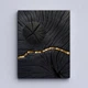 Модульная картина Холстович Gold Black Abstract 135х60 см. Интерьерная картина с абстракцией для гостиной, спальни, кухни, офиса - изображение 6