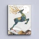 Модульная картина Холстович Nordic Gold Deer & Leaf 90х40 см. Картина с абстракцией для гостиной, спальни, офиса, интерьера - изображение 6