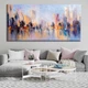 Картина Холстович Skyline City View 50х100 см. Картина з абстракцією для офісу, вітальні, спальні, кухні, інтер'єру - зображення 1