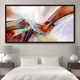 Картина Холстович Yellow Red Modern Art 30х60 см. Картина с абстракцией на стену для офиса, гостиной, кухни, спальни, интерьера - изображение 4