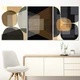 Модульна картина Холстович Brown Geometric Abstract 225х100 см. Геометрична картина з абстракцією для вітальні, спальні, кухні, офісу, інтер'єру - зображення 1