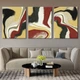 Модульна картина Холстович Red Yellow & Black Abstract 225х100 см. Картина з абстракцією для вітальні, спальні, кухні, офісу, інтер'єру - зображення 3
