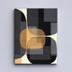 Модульна картина Холстович Brown Geometric Abstract 225х100 см. Геометрична картина з абстракцією для вітальні, спальні, кухні, офісу, інтер'єру - зображення 7
