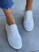 Кеди жіночі ShoesBand Повністю Білі Натуральні шкіряні з перфорацією на білій підошві 37 (23,5-24 см) (S97031) - зображення 2