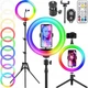 Набор блогера Кольцевая LED лампа TicTok Insta Два штатива + пульты - изображение 1