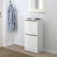Тумба для взуття на 2 відділення IKEA BISSA 49х28х93 см біла (502.427.37) - зображення 2