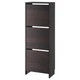 Тумба для взуття на 3 відділення IKEA BISSA 49x28x135 см чорно-коричнева (502.484.28) - зображення 1