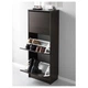 Тумба для взуття на 3 відділення IKEA BISSA 49x28x135 см чорно-коричнева (502.484.28) - зображення 2