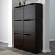 Тумба для взуття на 3 відділення IKEA BISSA 49x28x135 см чорно-коричнева (502.484.28) - зображення 3