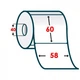 Термоетикетка 58х60мм T.ECO 450 шт./1рул., втулка 40мм, 1 шт. - зображення 2