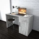 Стол компьютерный с тумбой СТК-01 Ш 1200 / В 760 / Г 500 мм цвет бетон, Nikoshop - изображение 1