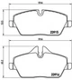 Колодка тормозов. диск. MINI COOPER 06-,ONE 09-,CLUBMAN 2010-передн. (выр-во BREMBO) Brembo (P06034) - изображение 1